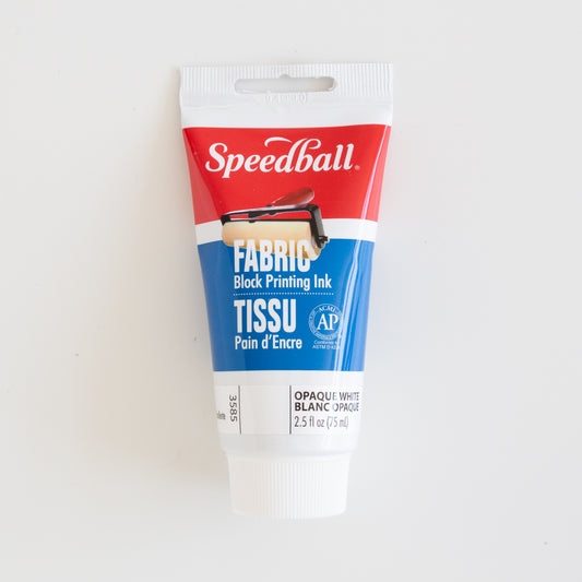 Speedball Fabric Block Printing ink 75ml Opaque White